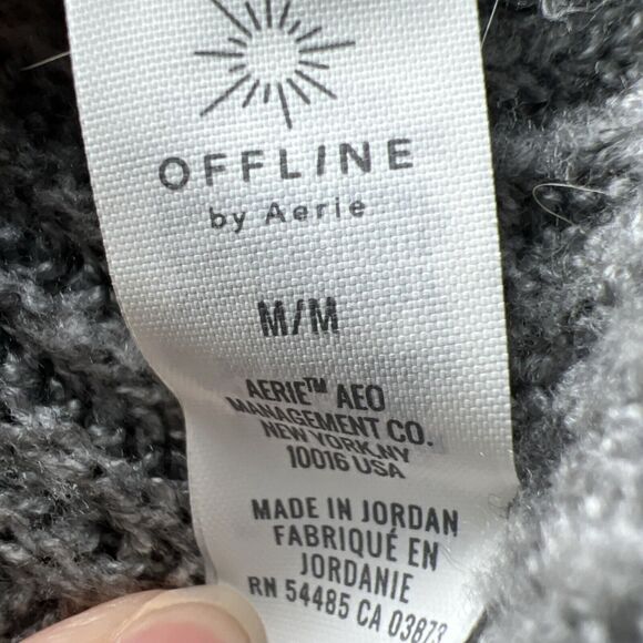 Aerie Offline Twist Front Sweater Size Medium Long Sleeve Ribbed Stretchy - Picture 5 of 8